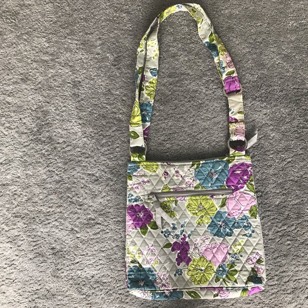Vera Bradley Gray and Purple Crossbody